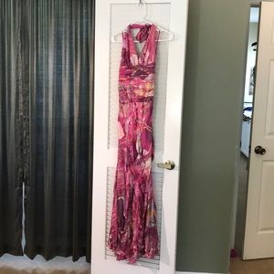 Halter top evening gown